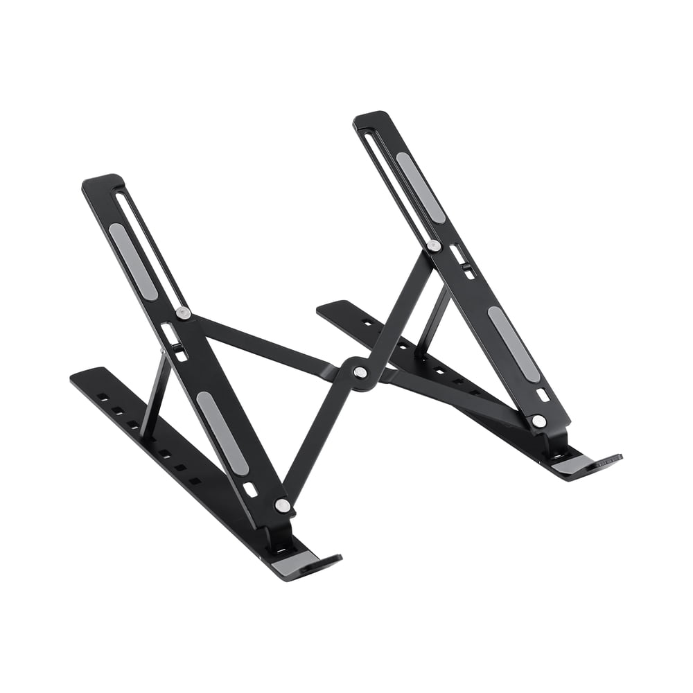 Adjustable Laptop Stand Foldable, Ergonomic Aluminum Riser Desktop Holder, Black  product photo