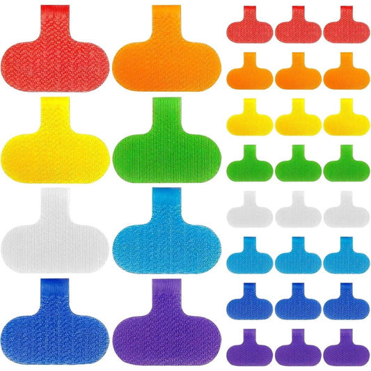 Write-On Cable Label Tags 30-Pack, Reusable Cord ID Markers, Assorted Colors  product photo