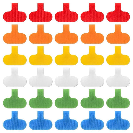 Cable Labels Write-On Wraparound 60-Pack, Self-Adhesive Cord Identification Tags, Multicolor  product photo