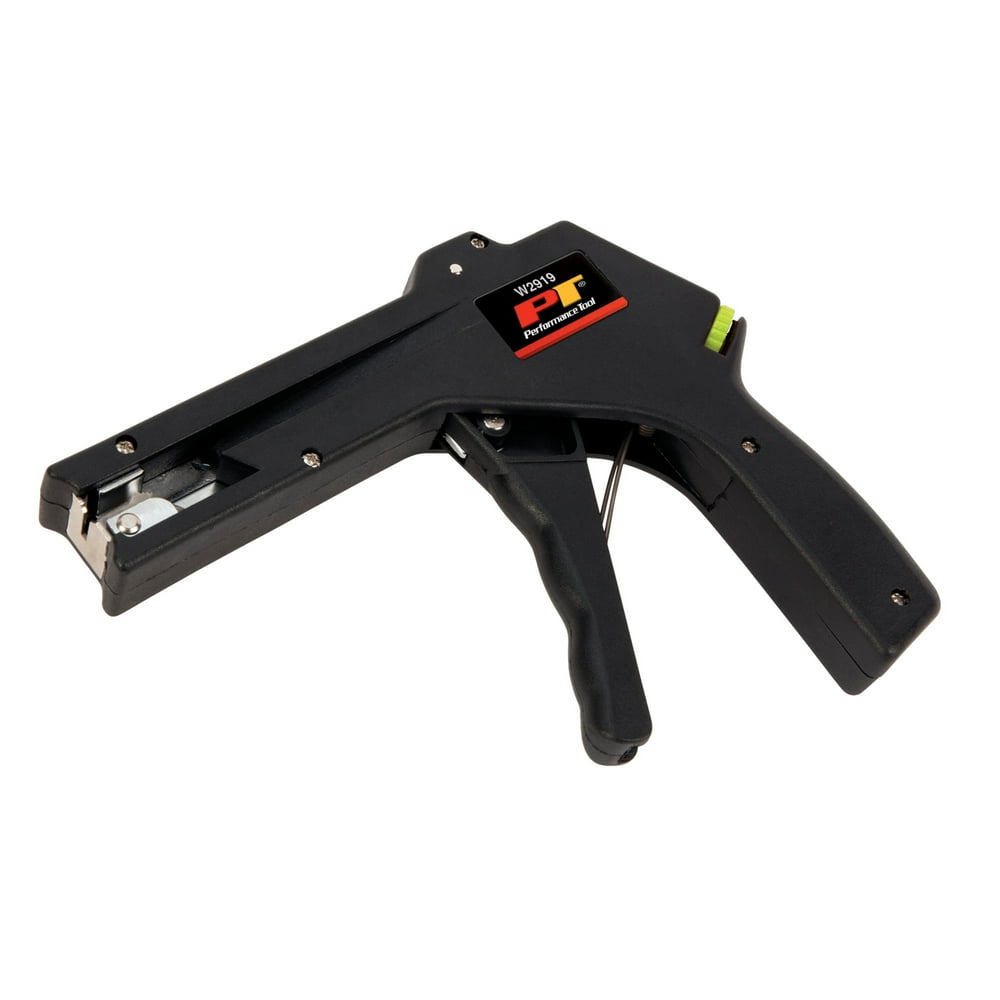 Cable Tie Gun, Steel-Blade Zip Tie Tensioning and Cutting Tool, Black  product photo