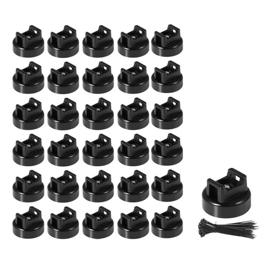 Cable Tie Mount with Zip Ties Combo Set, 200-Piece Adhesive Anchor and Strap Kit, Black  product photo