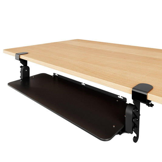 Clamp-On Keyboard Tray Tilt-Adjustable, No-Drill Ergonomic Slide-Under Desk Mount, Black  product photo