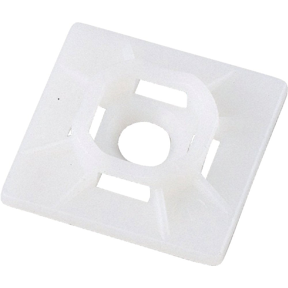 Screw-Mount Cable Tie Base 50-Pack, Wire Anchor Saddle Mounting Pads, White  product photo