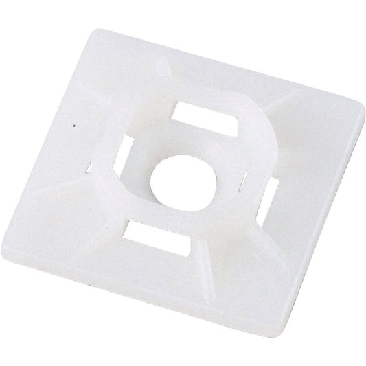 Screw-Mount Cable Tie Base 50-Pack, Wire Anchor Saddle Mounting Pads, White  product photo