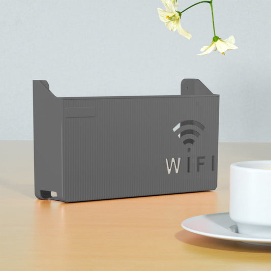 Wall-Mount Cable Box Modem and Router Organizer, Vented Cord Hider Enclosure, Grey  product photo