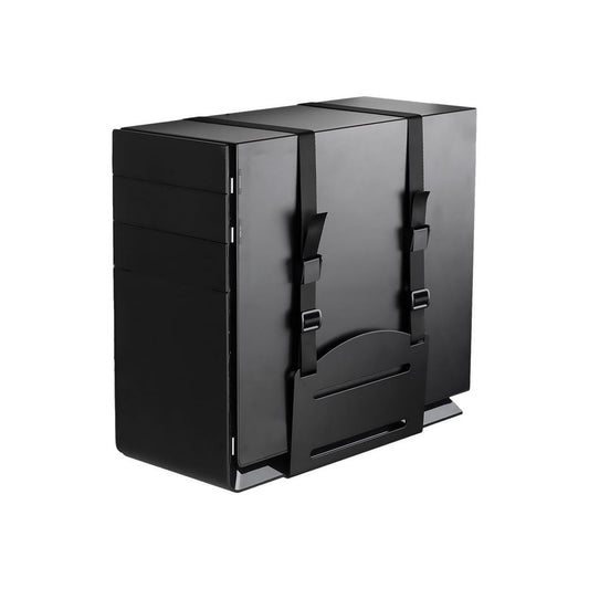 Wall-Mount CPU Holder Bracket, Adjustable Computer Tower Hanging Mount, Black  product photo