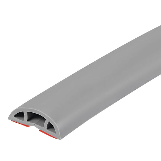 Wide Cord Cover Floor Guard, 9-Feet Heavy-Duty Cable Protector Ramp, Self-Adhesive, Grey  product photo