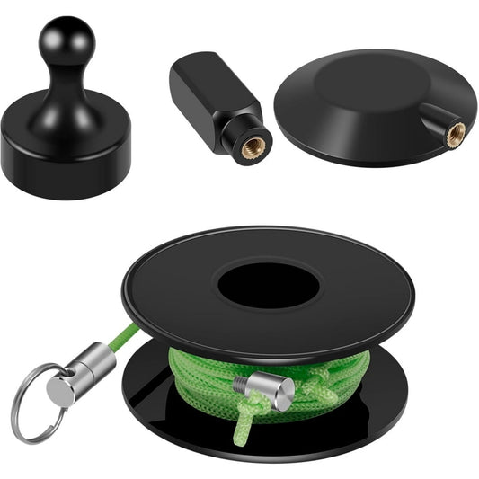 Magnetic Wire Pulling Kit, Cable Fishing Tool with Guide Magnet and Pull String for Behind-Wall Routing, Black  product photo